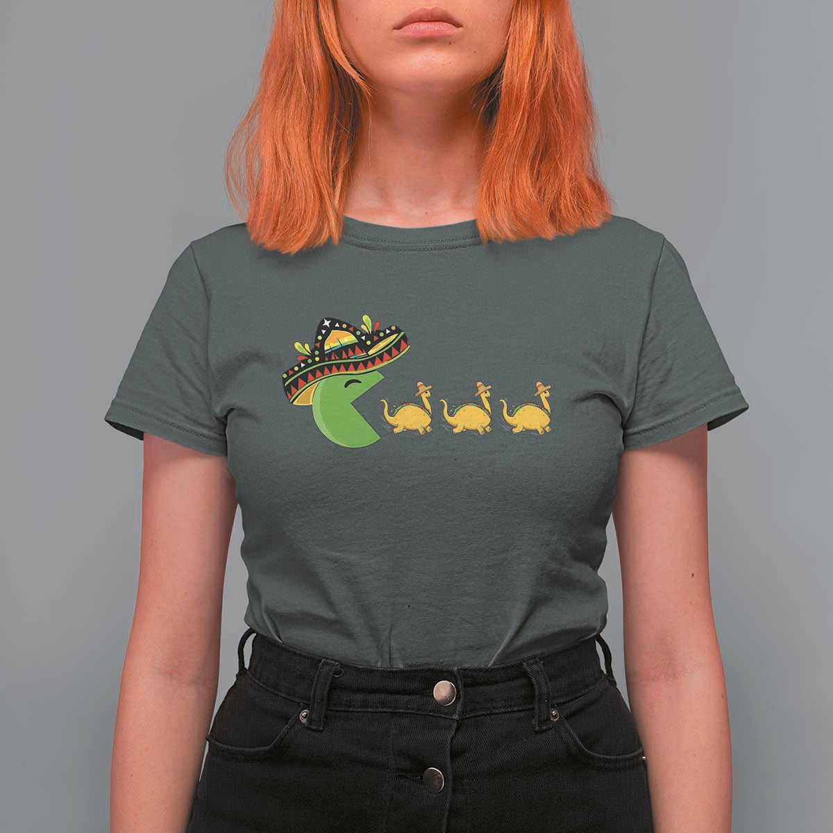 Funny Retro Game Tacosaurus T Shirt For Women Cinco De Mayo Taco Lover Gift
