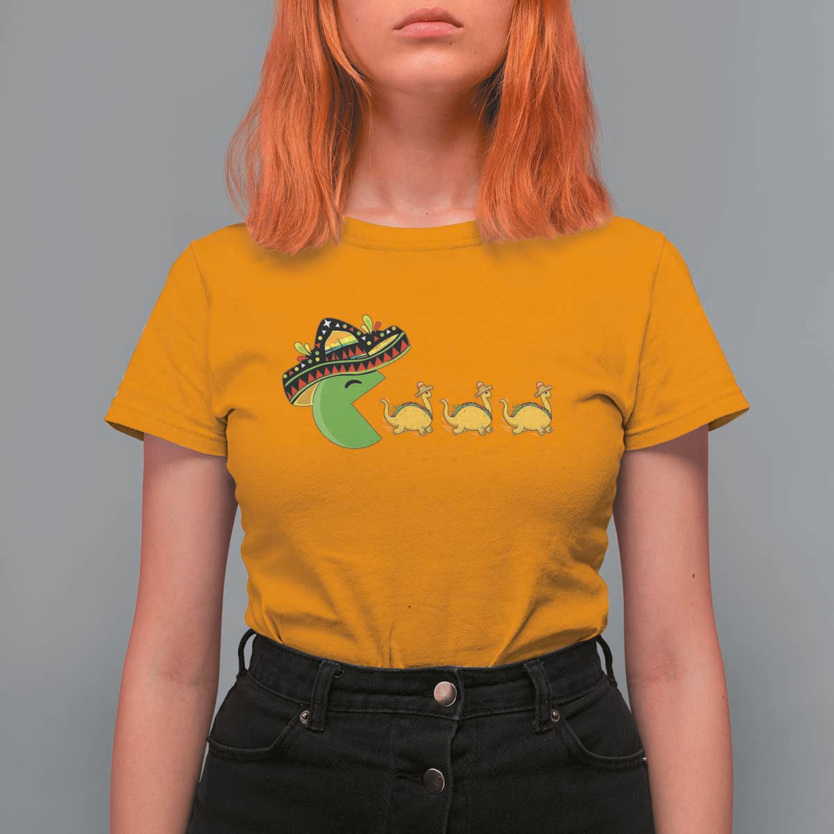 Funny Retro Game Tacosaurus T Shirt For Women Cinco De Mayo Taco Lover Gift