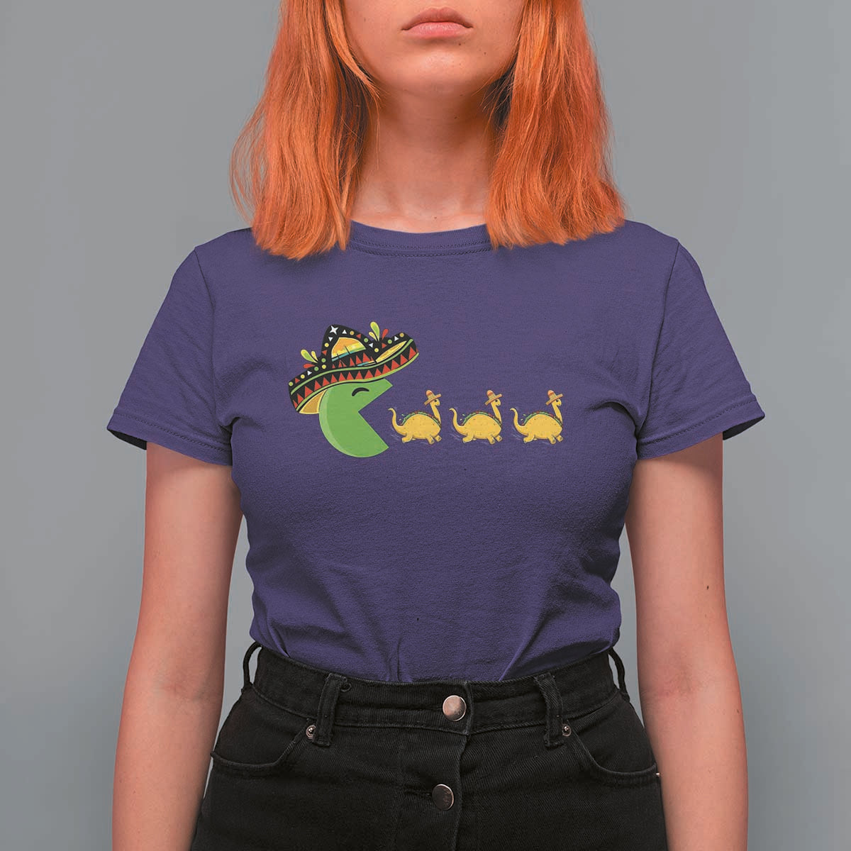 Funny Retro Game Tacosaurus T Shirt For Women Cinco De Mayo Taco Lover Gift
