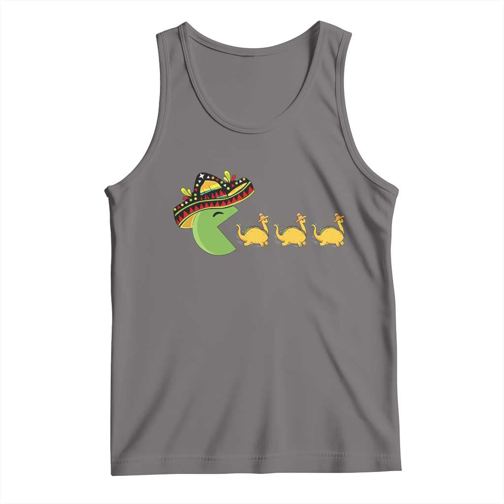Funny Retro Game Tacosaurus Tank Top Cinco De Mayo Taco Lover Gift