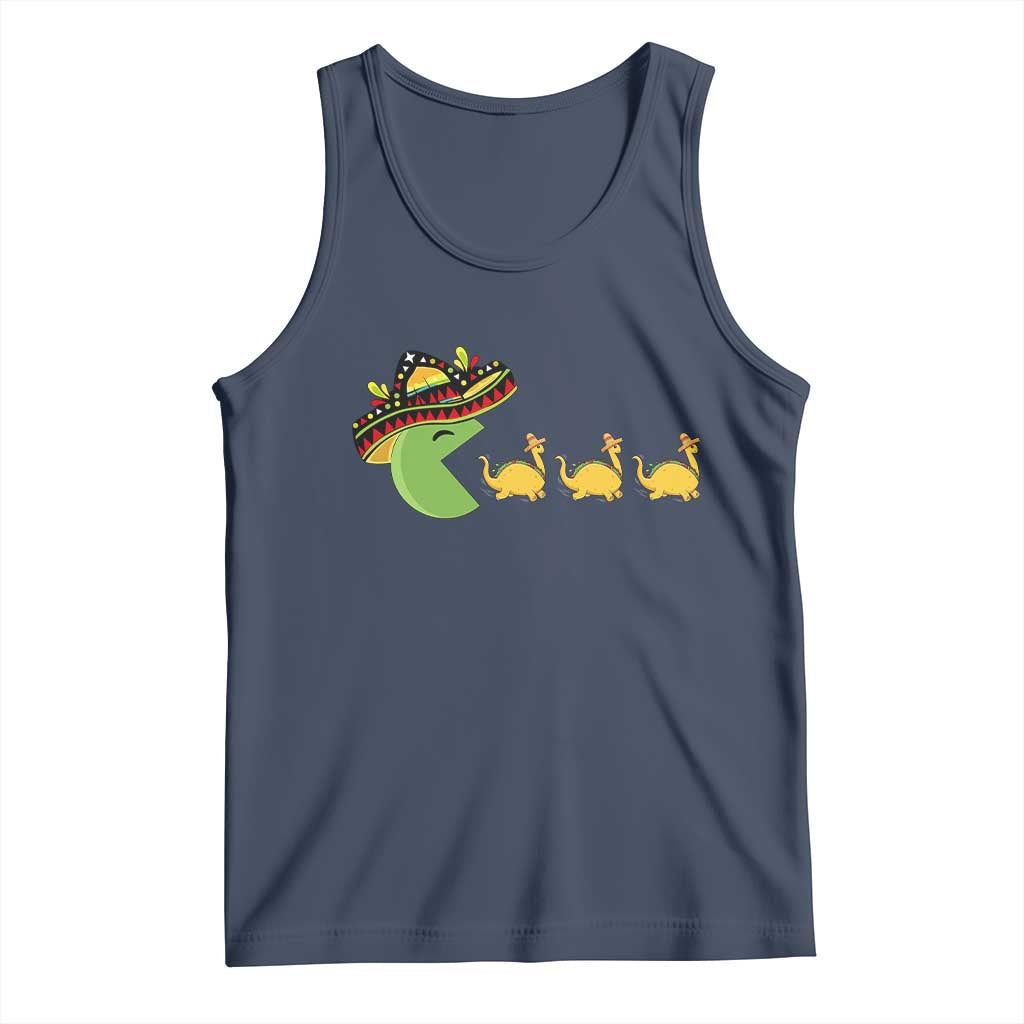 Funny Retro Game Tacosaurus Tank Top Cinco De Mayo Taco Lover Gift