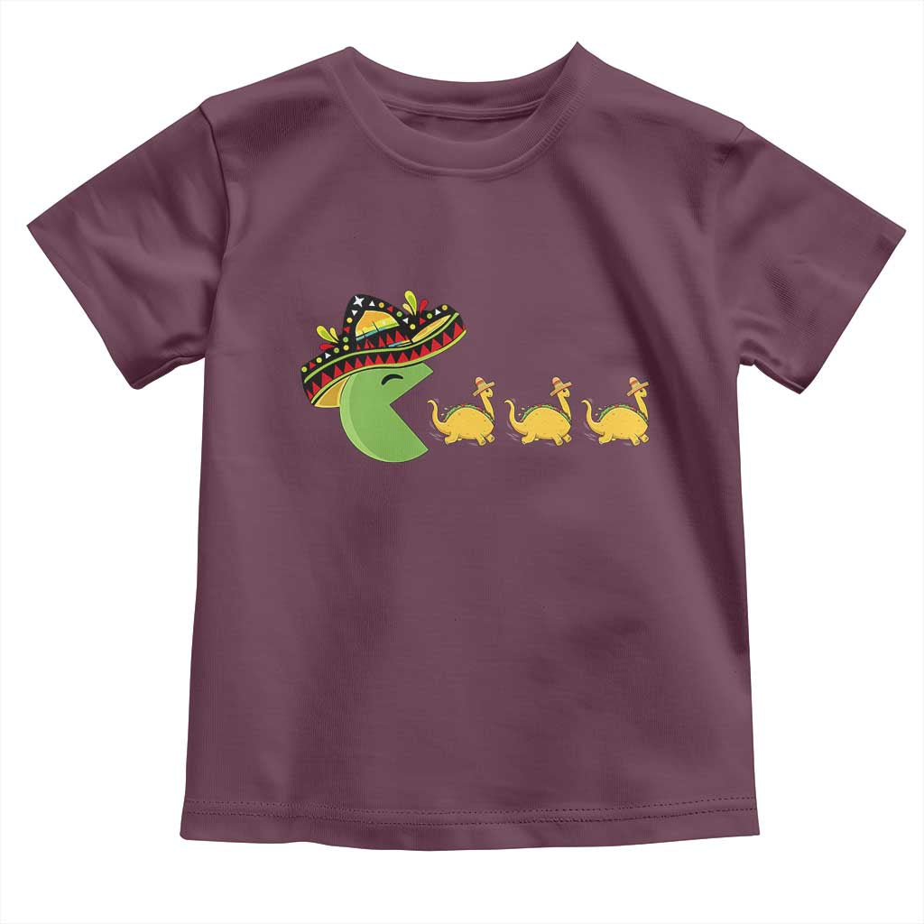 Funny Retro Game Tacosaurus Toddler T Shirt Cinco De Mayo Taco Lover Gift
