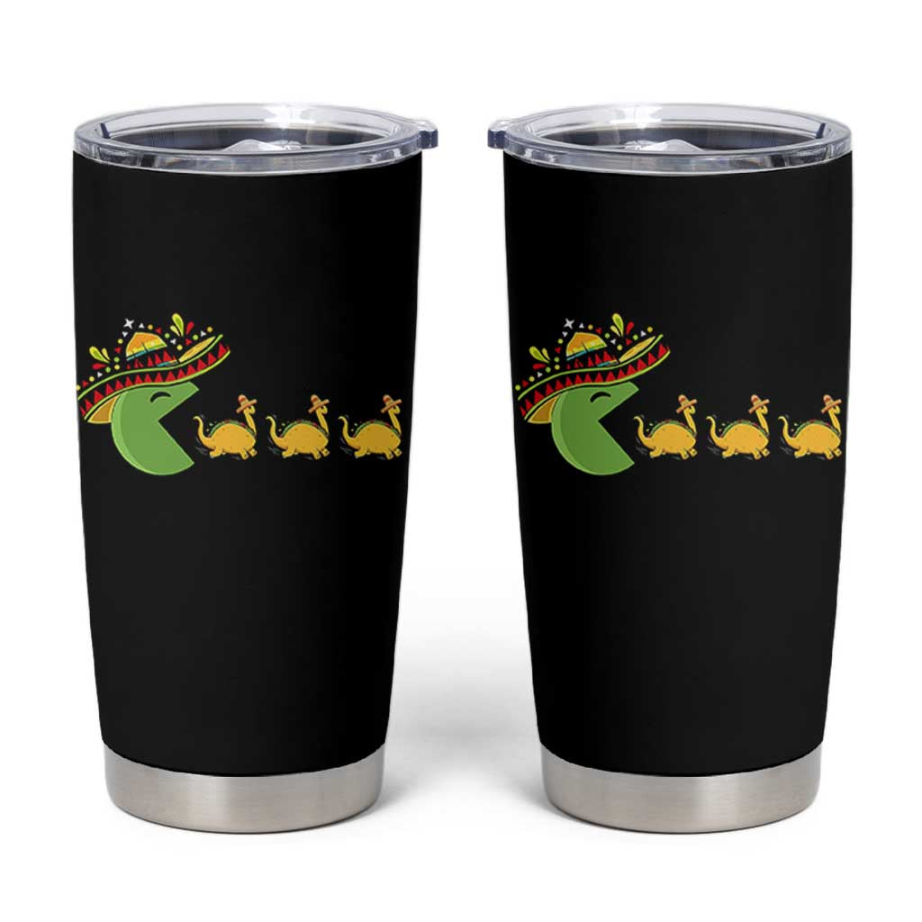 Funny Retro Game Tacosaurus Tumbler Cup Cinco De Mayo Taco Lover Gift