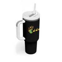 Funny Retro Game Tacosaurus Tumbler With Handle Cinco De Mayo Taco Lover Gift