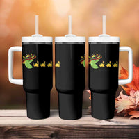 Funny Retro Game Tacosaurus Tumbler With Handle Cinco De Mayo Taco Lover Gift