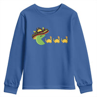 Funny Retro Game Tacosaurus Youth Sweatshirt Cinco De Mayo Taco Lover Gift