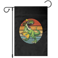 Vintage Dinosaur Taco Lover Garden Flag Cinco De Mayo Gift