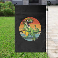 Vintage Dinosaur Taco Lover Garden Flag Cinco De Mayo Gift