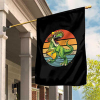 Vintage Dinosaur Taco Lover Garden Flag Cinco De Mayo Gift