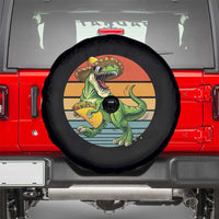 Vintage Dinosaur Taco Lover Spare Tire Cover Cinco De Mayo Gift