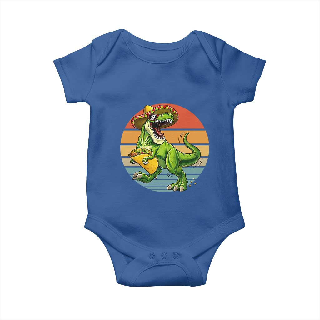 Vintage Dinosaur Taco Lover Baby Onesie Cinco De Mayo Gift