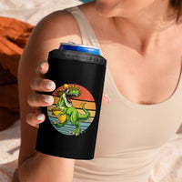 Vintage Dinosaur Taco Lover 4 in 1 Can Cooler Tumbler Cinco De Mayo Gift