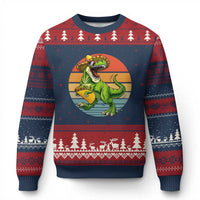 Vintage Dinosaur Taco Lover Ugly Christmas Sweater Cinco De Mayo Gift