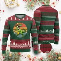 Vintage Dinosaur Taco Lover Ugly Christmas Sweater Cinco De Mayo Gift