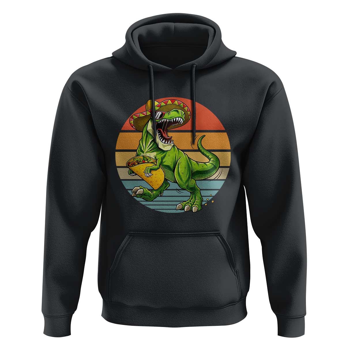 Vintage Dinosaur Taco Lover Hoodie Cinco De Mayo Gift