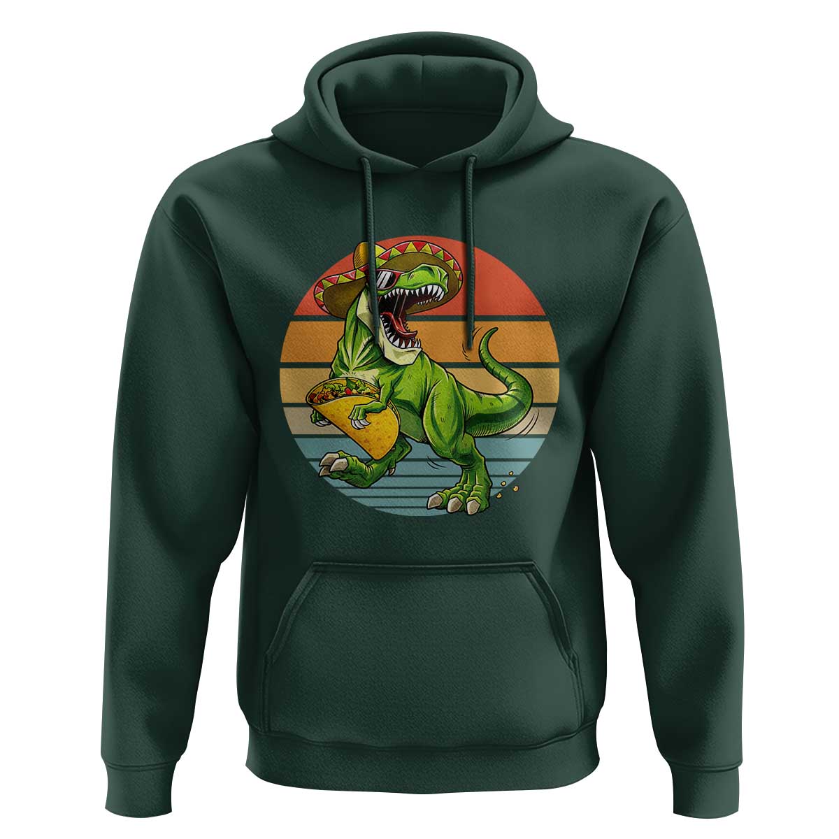 Vintage Dinosaur Taco Lover Hoodie Cinco De Mayo Gift