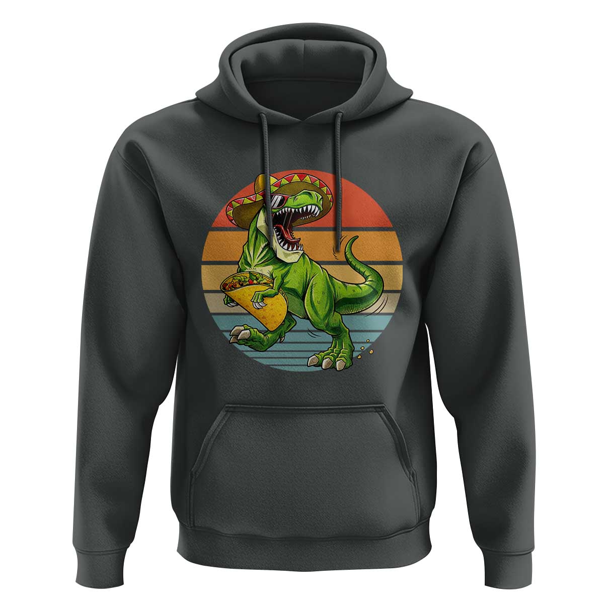 Vintage Dinosaur Taco Lover Hoodie Cinco De Mayo Gift