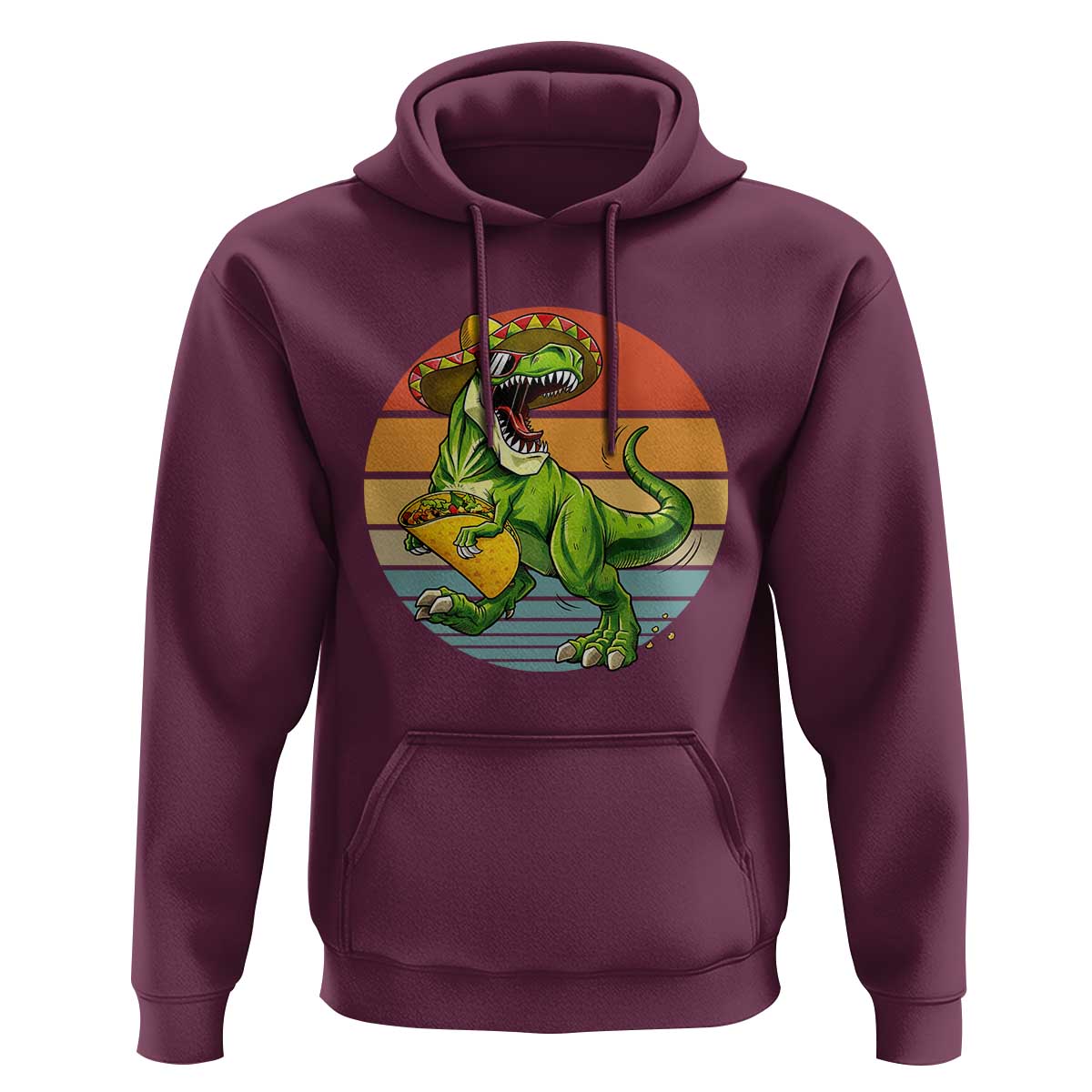 Vintage Dinosaur Taco Lover Hoodie Cinco De Mayo Gift