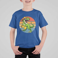 Vintage Dinosaur Taco Lover T Shirt For Kid Cinco De Mayo Gift