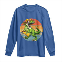 Vintage Dinosaur Taco Lover Long Sleeve Shirt Cinco De Mayo Gift