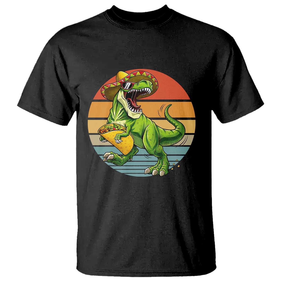 Vintage Dinosaur Taco Lover T Shirt Cinco De Mayo Gift