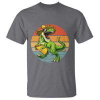 Vintage Dinosaur Taco Lover T Shirt Cinco De Mayo Gift