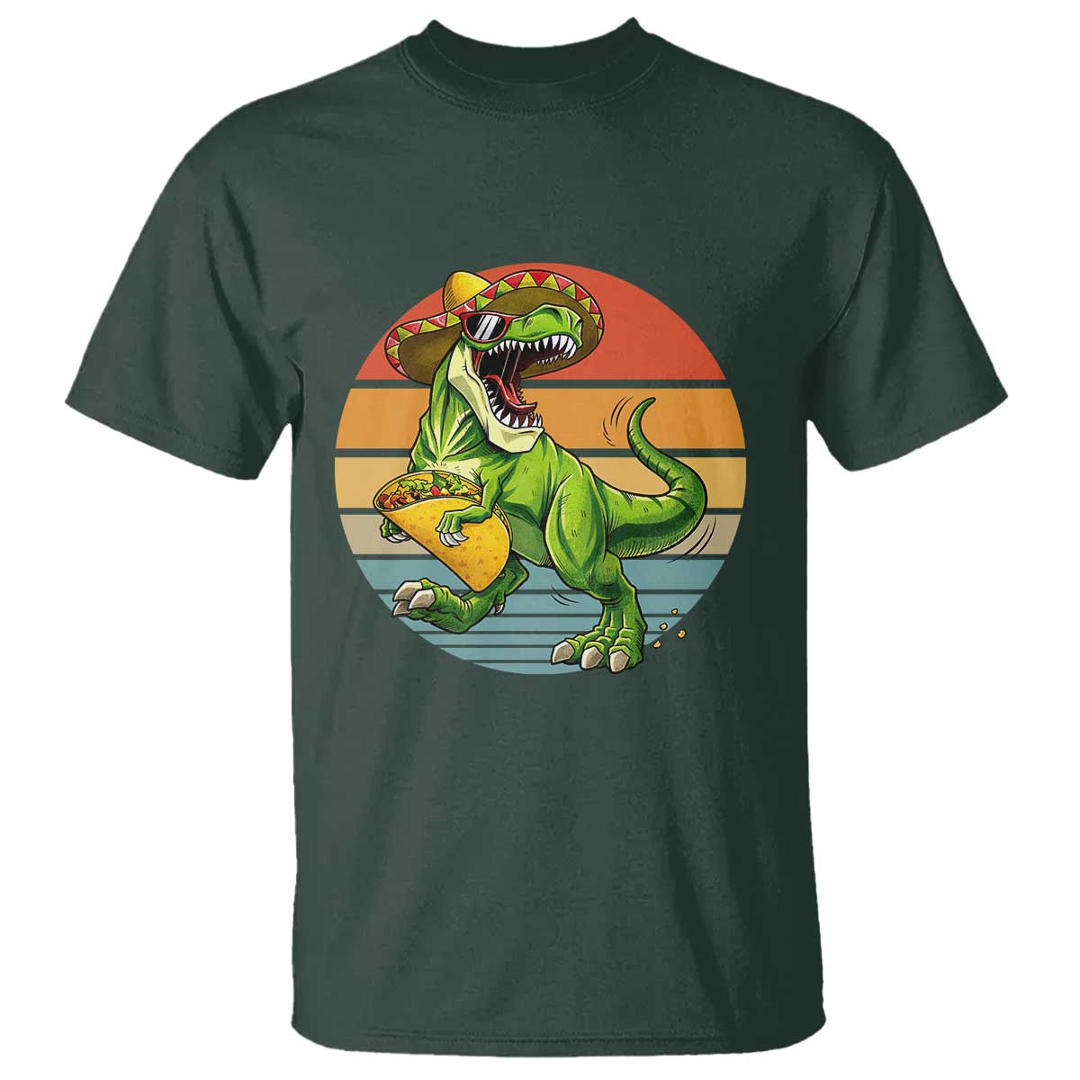 Vintage Dinosaur Taco Lover T Shirt Cinco De Mayo Gift