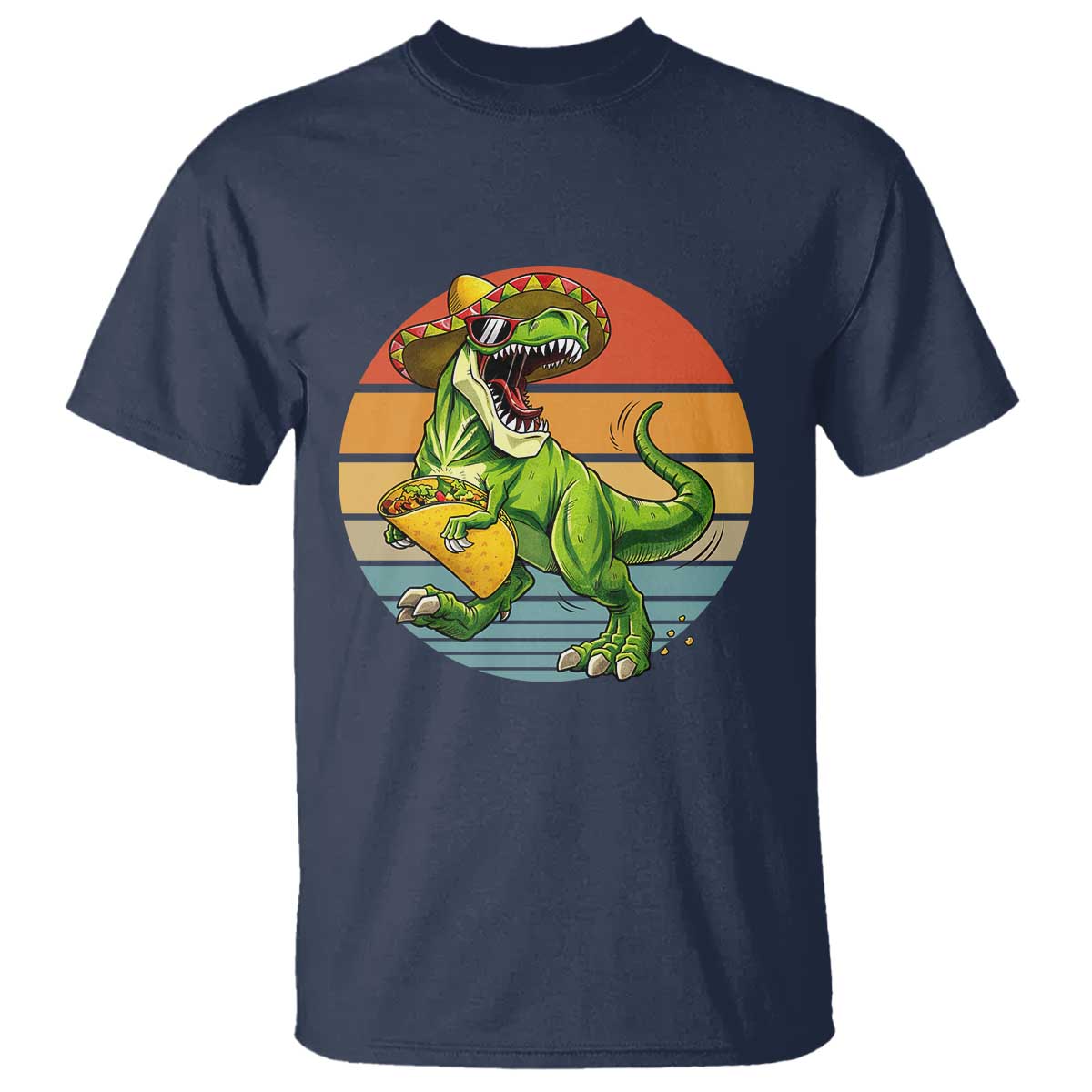 Vintage Dinosaur Taco Lover T Shirt Cinco De Mayo Gift
