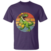 Vintage Dinosaur Taco Lover T Shirt Cinco De Mayo Gift