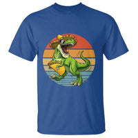 Vintage Dinosaur Taco Lover T Shirt Cinco De Mayo Gift