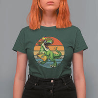 Vintage Dinosaur Taco Lover T Shirt For Women Cinco De Mayo Gift