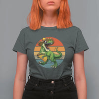 Vintage Dinosaur Taco Lover T Shirt For Women Cinco De Mayo Gift
