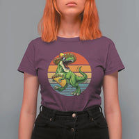 Vintage Dinosaur Taco Lover T Shirt For Women Cinco De Mayo Gift