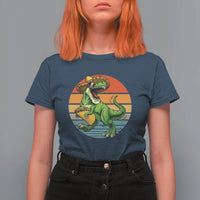Vintage Dinosaur Taco Lover T Shirt For Women Cinco De Mayo Gift