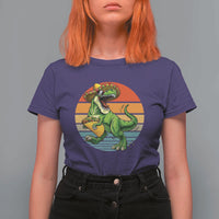 Vintage Dinosaur Taco Lover T Shirt For Women Cinco De Mayo Gift