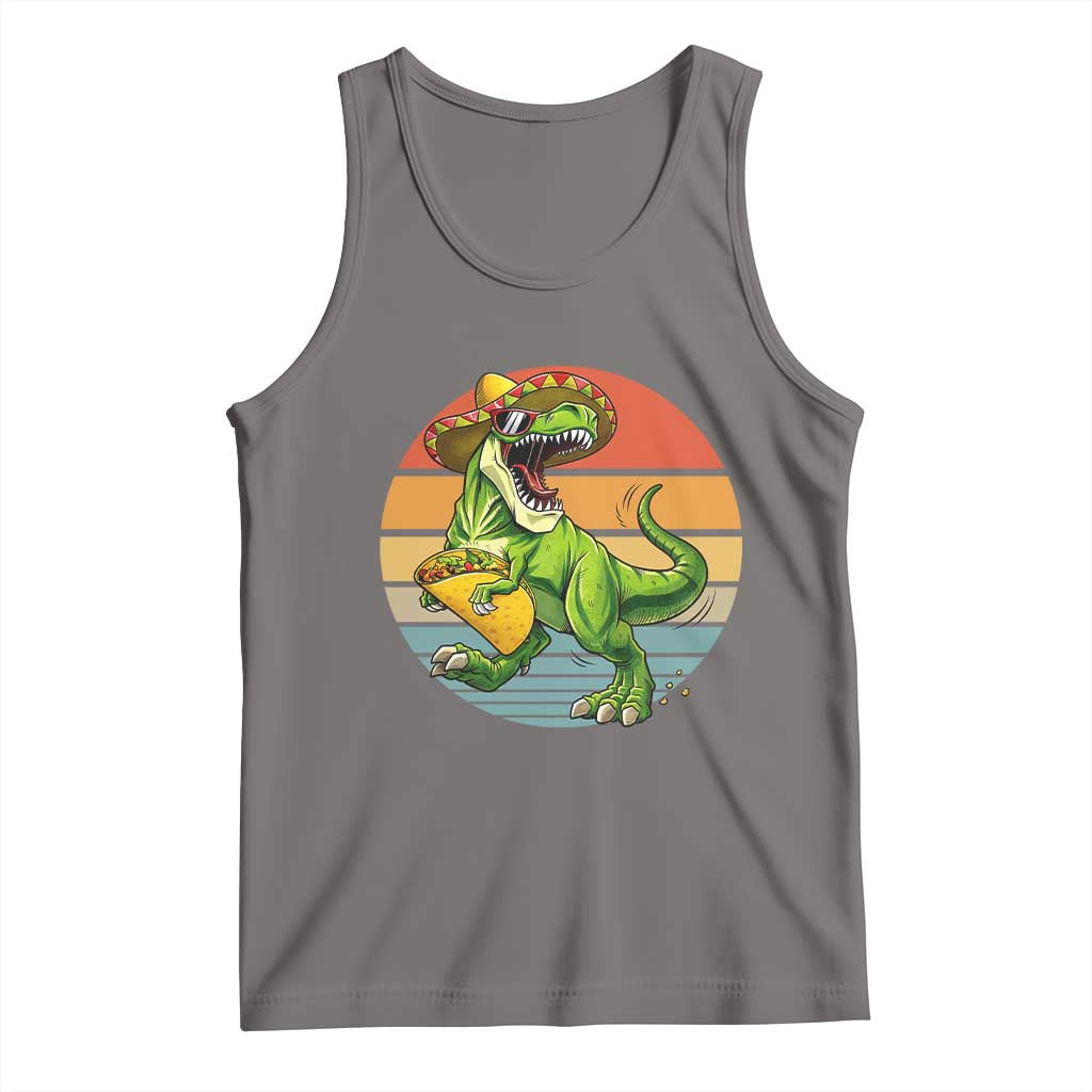 Vintage Dinosaur Taco Lover Tank Top Cinco De Mayo Gift