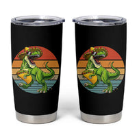 Vintage Dinosaur Taco Lover Tumbler Cup Cinco De Mayo Gift