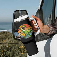 Vintage Dinosaur Taco Lover Tumbler With Handle Cinco De Mayo Gift