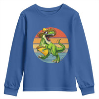 Vintage Dinosaur Taco Lover Youth Sweatshirt Cinco De Mayo Gift