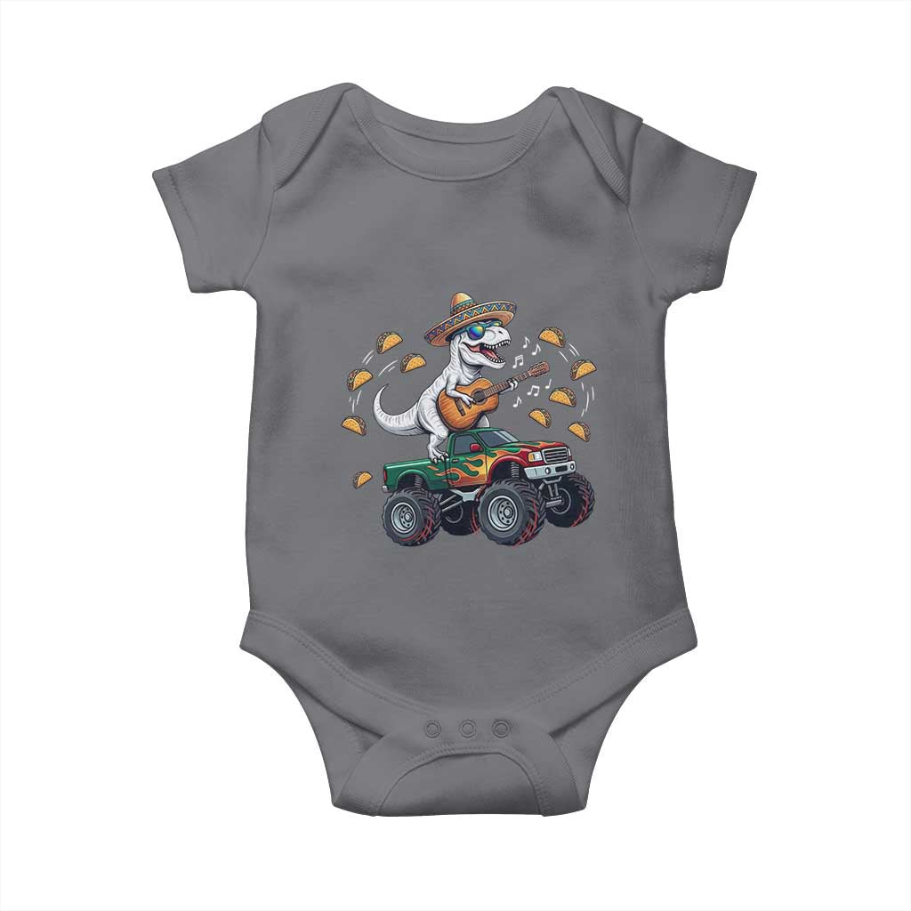 Funny Cinco De Mayo Dinosaur Monster Truck Baby Onesie Taco Lover Gift