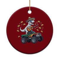Funny Cinco De Mayo Dinosaur Monster Truck Ceramic Ornament Taco Lover Gift