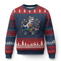 Funny Cinco De Mayo Dinosaur Monster Truck Ugly Christmas Sweater Taco Lover Gift