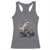 Funny Cinco De Mayo Dinosaur Monster Truck Racerback Tank Top Taco Lover Gift