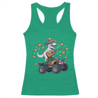 Funny Cinco De Mayo Dinosaur Monster Truck Racerback Tank Top Taco Lover Gift