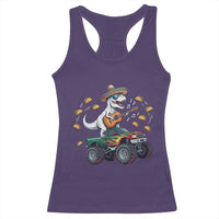 Funny Cinco De Mayo Dinosaur Monster Truck Racerback Tank Top Taco Lover Gift