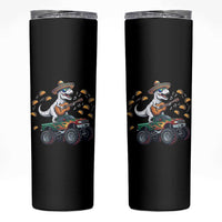 Funny Cinco De Mayo Dinosaur Monster Truck Skinny Tumbler Taco Lover Gift