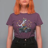 Funny Cinco De Mayo Dinosaur Monster Truck T Shirt For Women Taco Lover Gift