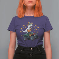 Funny Cinco De Mayo Dinosaur Monster Truck T Shirt For Women Taco Lover Gift