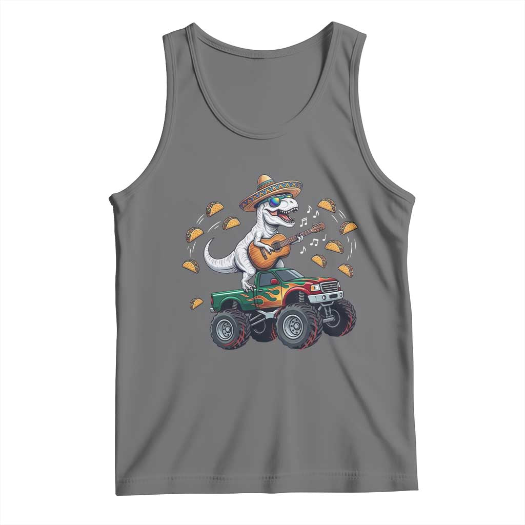 Funny Cinco De Mayo Dinosaur Monster Truck Tank Top Taco Lover Gift