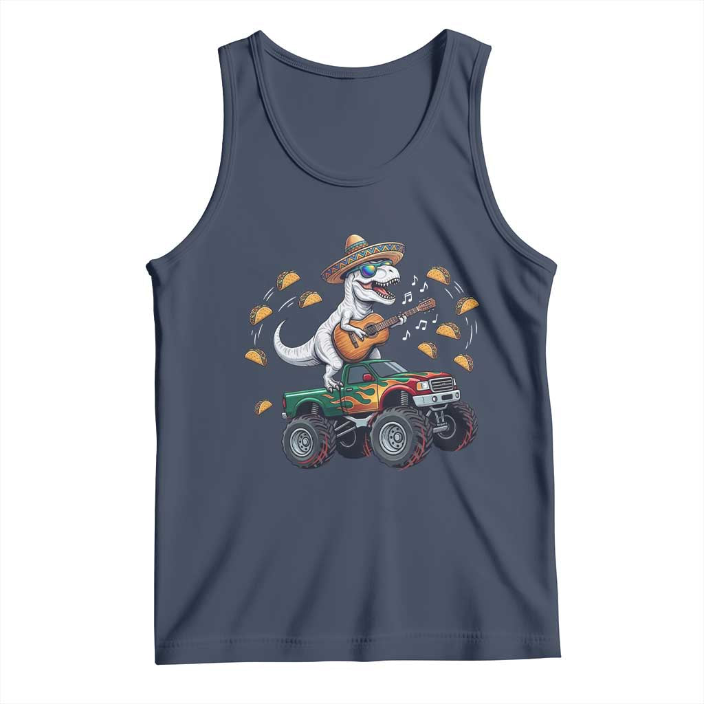 Funny Cinco De Mayo Dinosaur Monster Truck Tank Top Taco Lover Gift